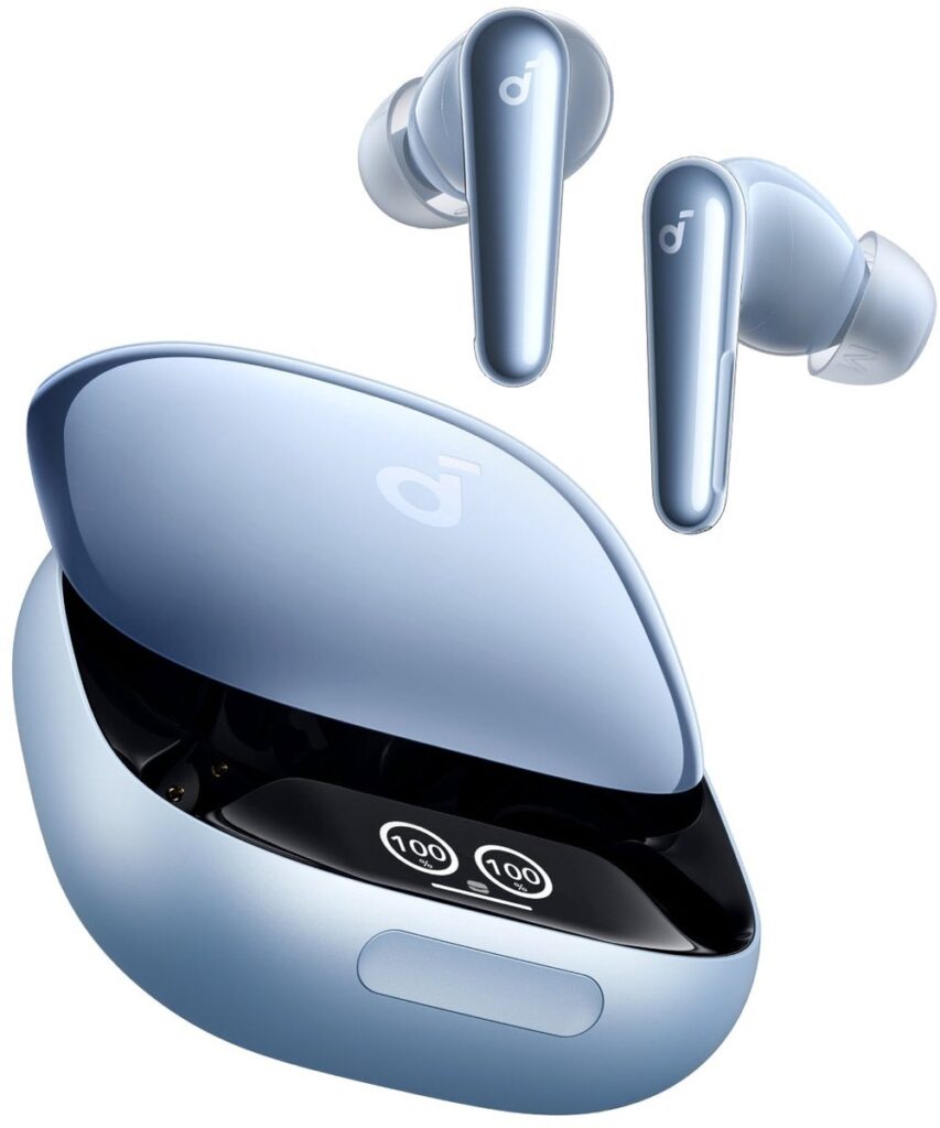 soundcore by Anker Liberty 4 Pro - Draadloze Oordopjes - Noise Cancelling Earbuds - High-Resolution Sound - Wireless - Blue