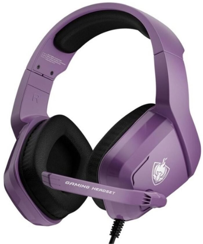 StayPowered Gaming Headset - Meeslepend 3D Surround Sound voor Ultieme Game-ervaring - Ruisonderdrukking - Omni Directionele Microfoon - Compatibel met PS5/PC/Xbox - Verstelbare Hoofdband - Paars - Levering Sneller dan Aangegeven!