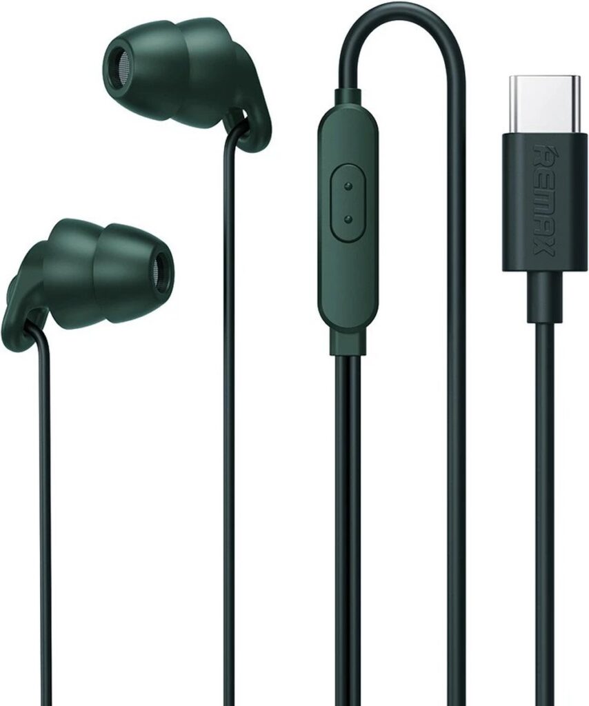 DrPhone SilencePro - Comfortabele USB-C - In-Ear Oordoppen met Passieve Ruisonderdrukking en Kristalhelder Geluid – Groen