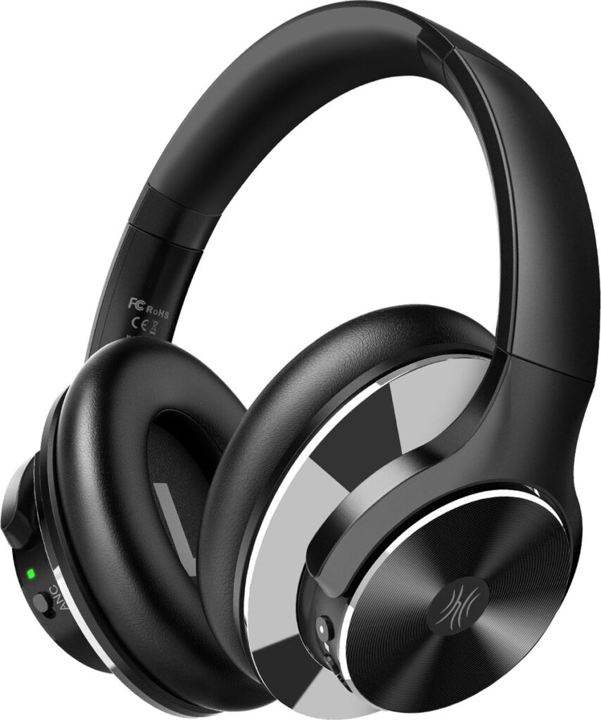 OneOdio A10 - ANC Bluetooth Headphone - Draadloze Over-Ear Koptelefoon - Active Noise Cancelling - Microfoon - Incl. Carry Case, USB & Aux Kabel - 40 Uur Afspeeltijd