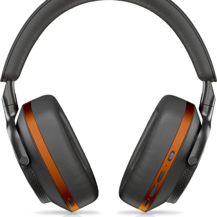 Bowers & Wilkins Px8 McLaren Edition, Flagship Draadloze Over-Ear Noise Cancelling Koptelefoon, Bluetooth 5.0, Snelladen, 30u Afspeeltijd, Ingebouwde Microfoon - Galvanisch Grijs & Papaya-Oranje