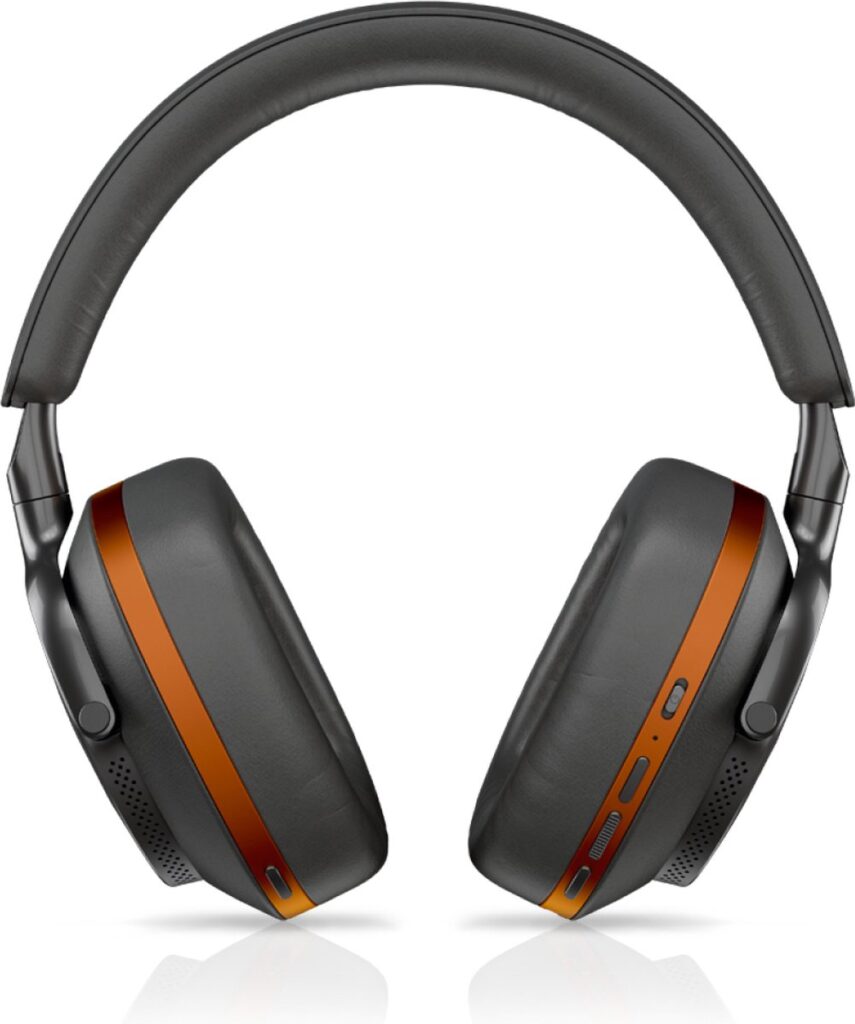Bowers & Wilkins Px8 McLaren Edition, Flagship Draadloze Over-Ear Noise Cancelling Koptelefoon, Bluetooth 5.0, Snelladen, 30u Afspeeltijd, Ingebouwde Microfoon - Galvanisch Grijs & Papaya-Oranje