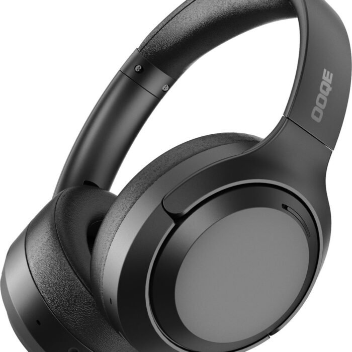 OOQE AX PRO - Draadloze Bluetooth ANC Koptelefoon | Ergonomische Kussens | Geschikt voor Telefoon, TV, Laptop en Tablet | Geschikt voor Sport, Hardlopen en Fietsen | 70 uur batterijduur | Heldere Telefoongesprekken | Zweet- en Waterbestendig | Zwart