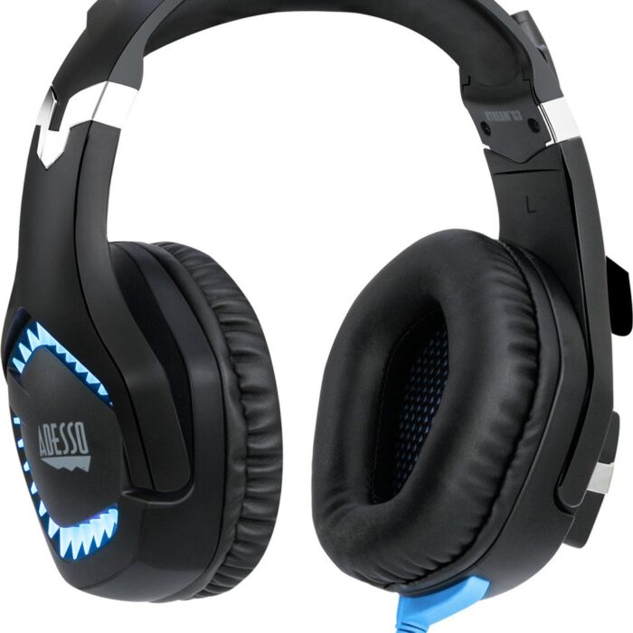 Adesso Xtream G3 Gaming headset - koptelefoon - met microfoon - zwart en blauw - 2,1 meter