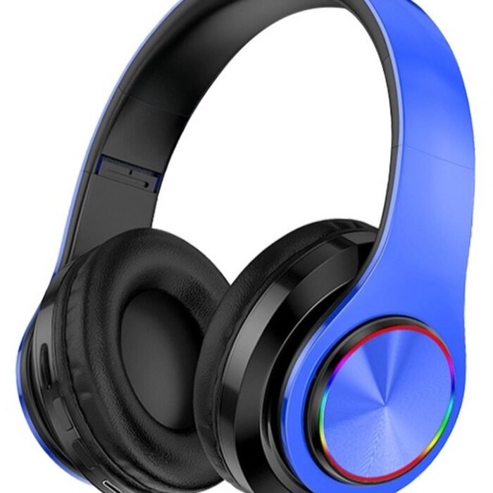 Pro Care Excellent Quality® Headset met Microfoon LED verlichting - Headset Draadloos - Bluetooth - Active Noise Reduction - SD card mogelijkheid - Kleur Blauw