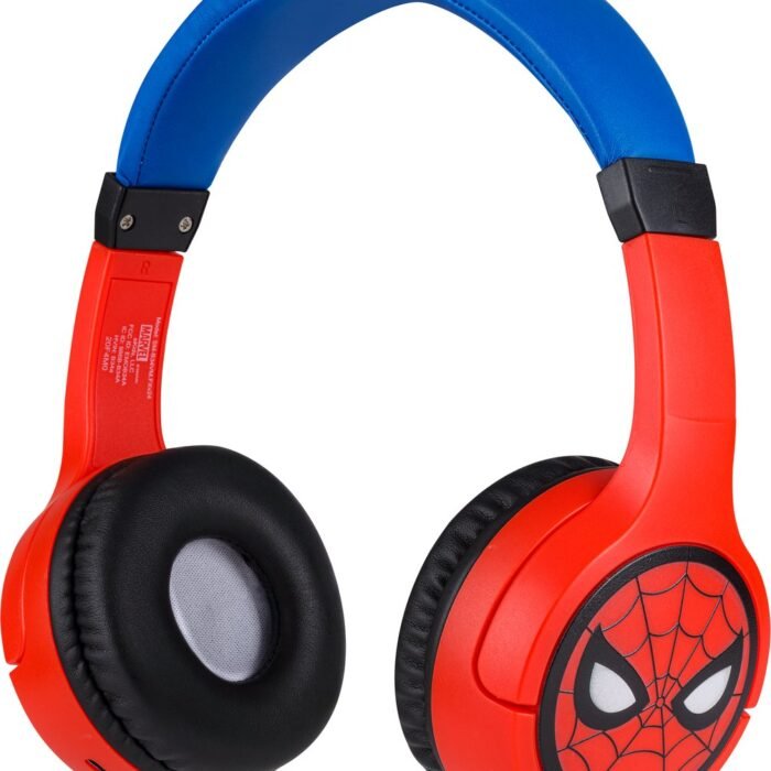 Spiderman - draadloze kinderkoptelefoon - met volumebegrenzing - lange speeltijd - met extra audiokabel