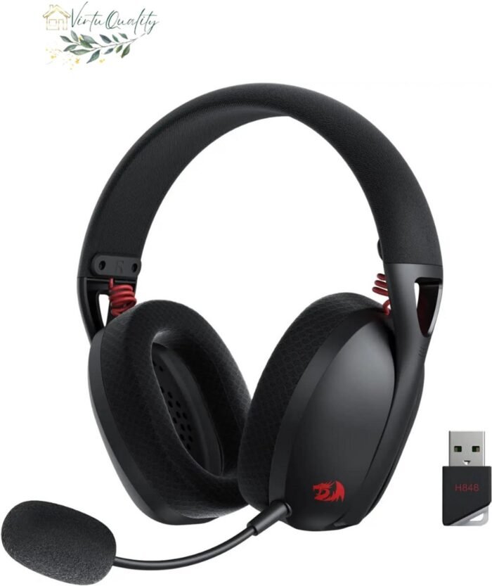 VirtuQuality® Draadloze Koptelefoons - Bluetooth Headset - Gaming Headset 7.1 Surround Sound - Lichtgewicht 40mm Drivers - Zwart