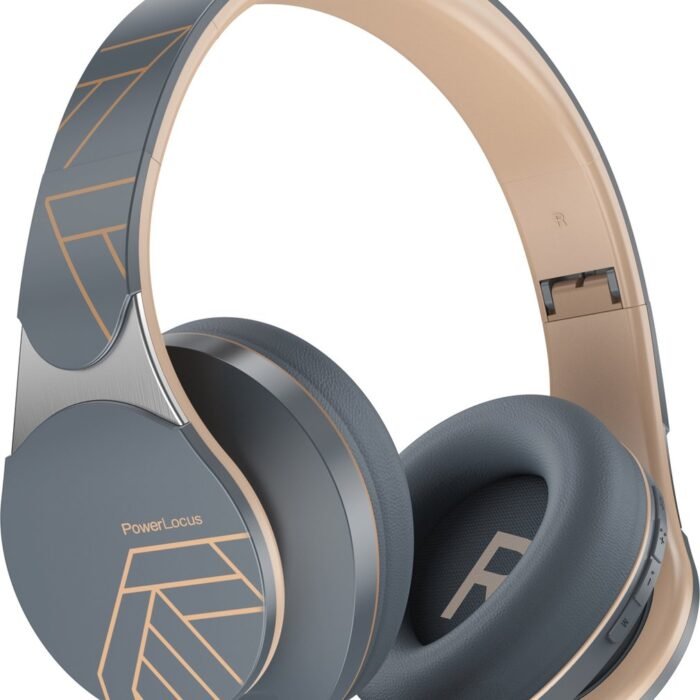 PowerLocus EDGE - Draadloze Koptelefoon - Koptelefoon Draadloos - Bluetooth Headphone - Over-Ear - FM Radio - Micro SD - Microfoon - inkl. Case - Asphalt Grey