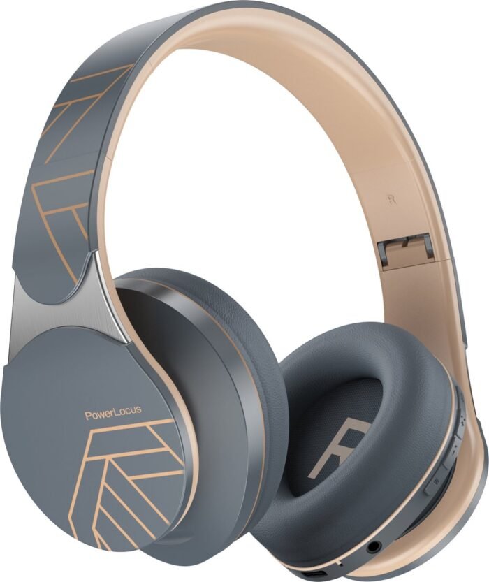 PowerLocus EDGE - Draadloze Koptelefoon - Koptelefoon Draadloos - Bluetooth Headphone - Over-Ear - FM Radio - Micro SD - Microfoon - inkl. Case - Asphalt Grey
