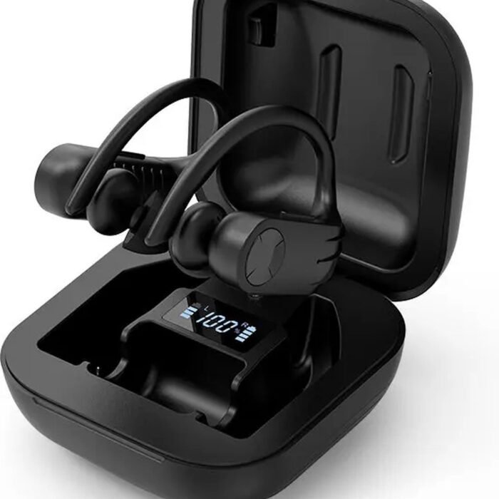 DrPhone DualTune - Draadloze Sport Oordoppen – Bluetooth 5.0 Oordoppen – Met TouchControl – Met VoiceControl – IPX5 Waterdicht - Zwart