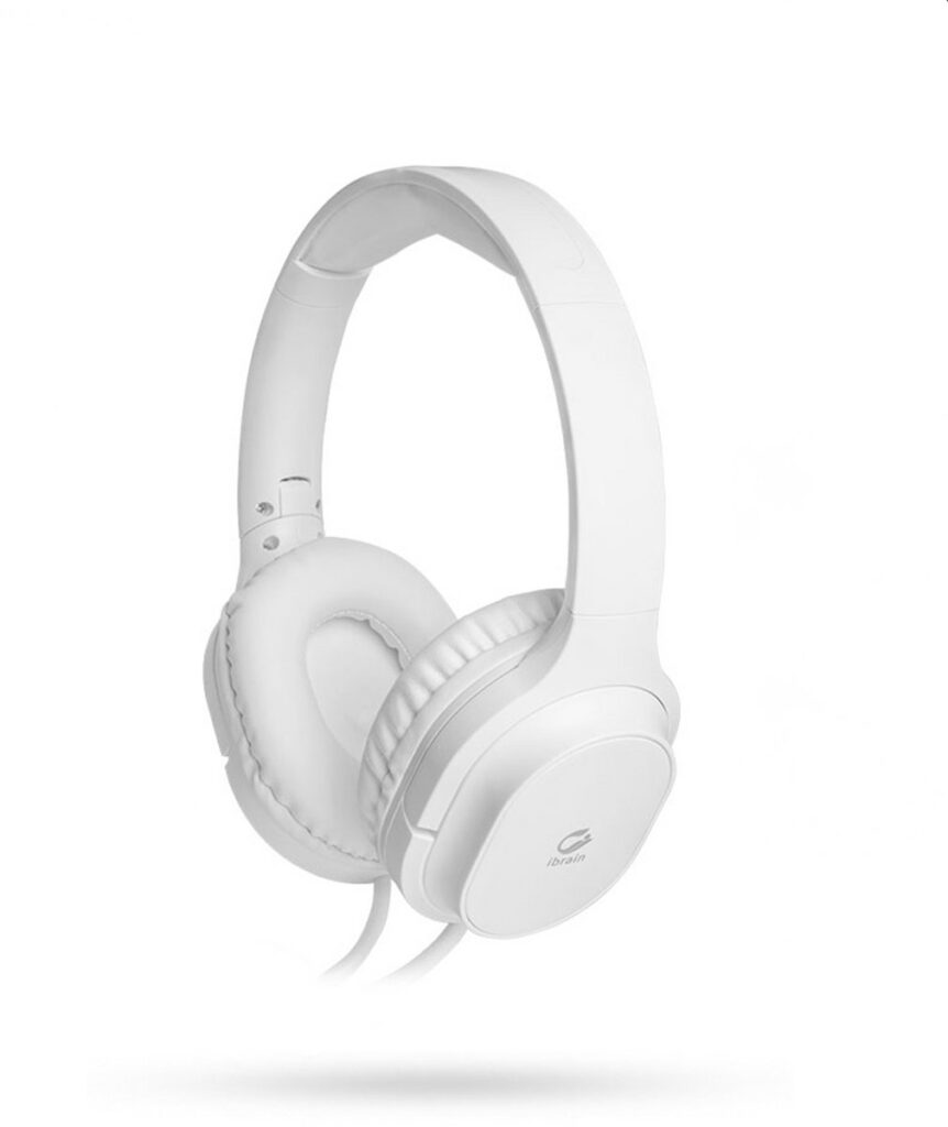 Anti straling Air Tube Koptelefoon Over-Ear HA08W – iBrain Wit - 3.5mm Jack