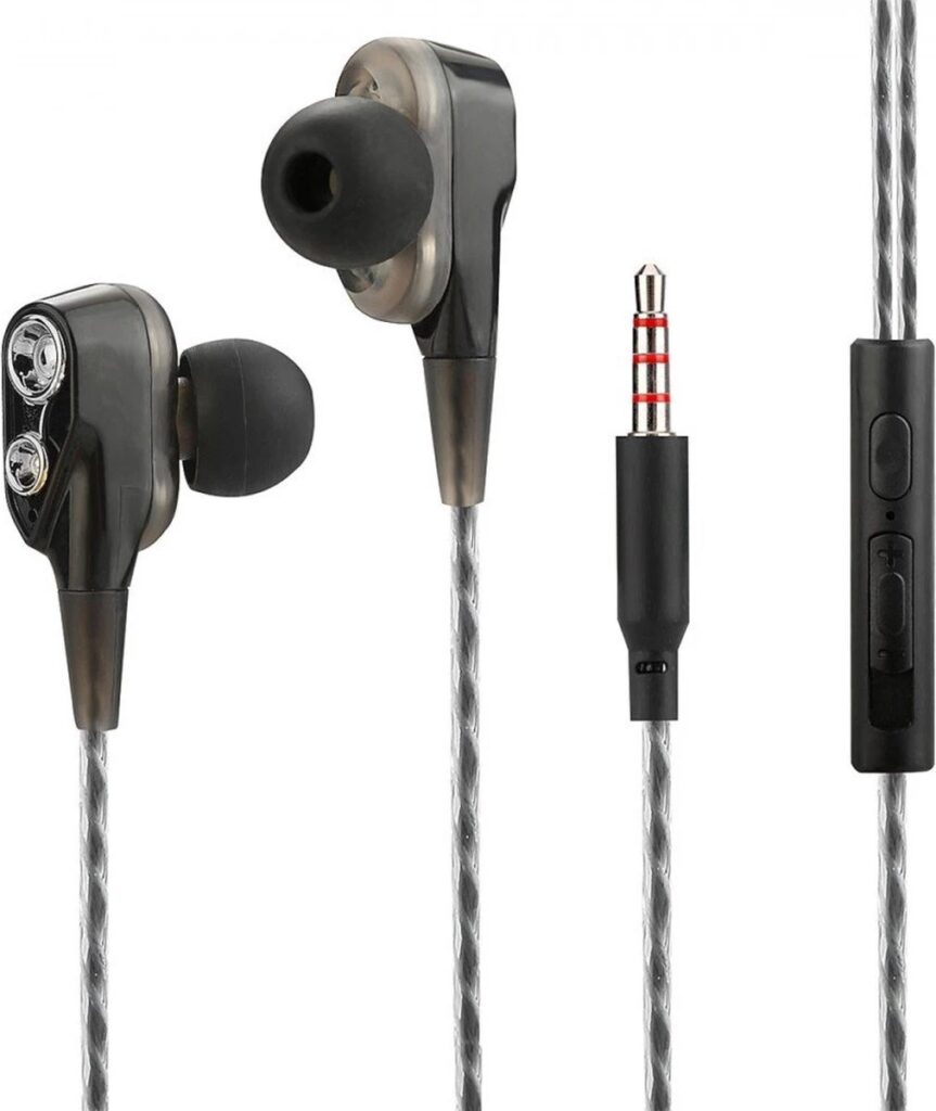 Fontastic 255144 In-Ear Headset - Oordopjes - HD Geluid - Dual Driver - Zwart