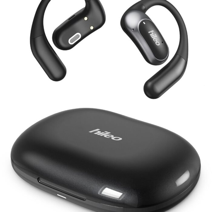 hileo hi95 - Draadloze Oordopjes met Oplaadcase – Zwart - Sport - Open-Ear comfort - Bluetooth V5.4 oordopjes – Draadloze oortjes – Geschikt voor IOS/Android