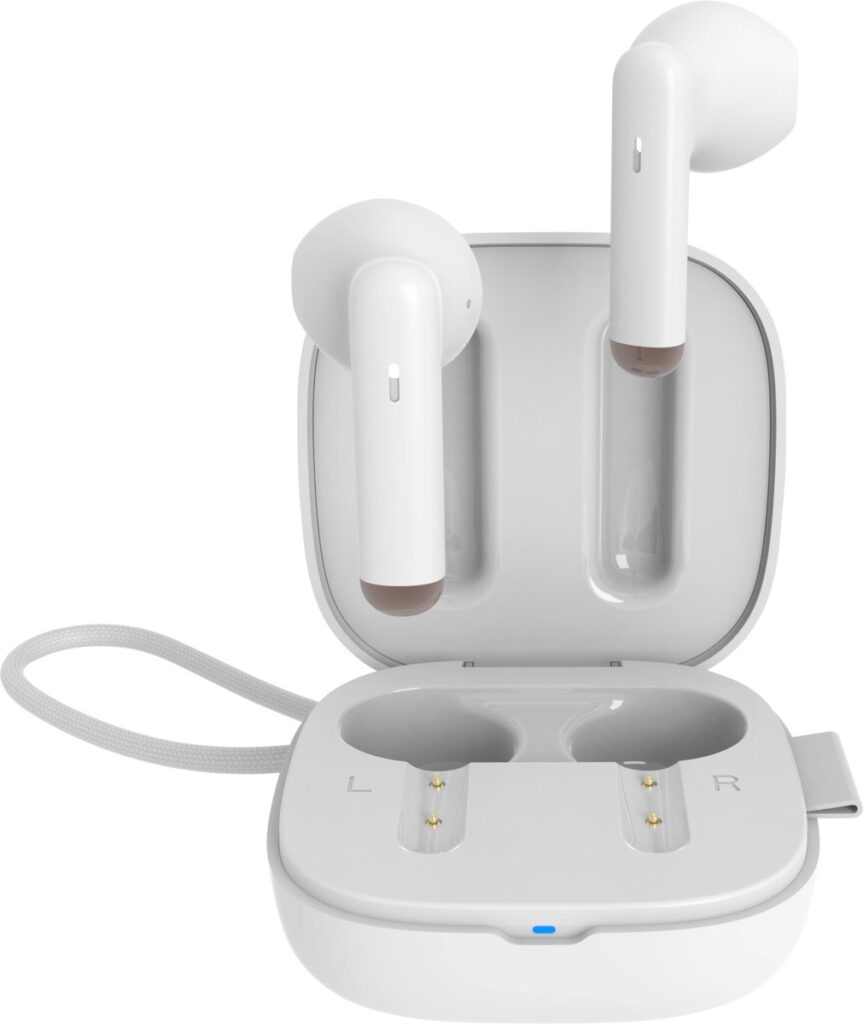 oortjes draadloos - Bluetooth Oortjes - Earpods - semi in-ear A18 Geschikt voor Apple & Android - Wit - Ntech