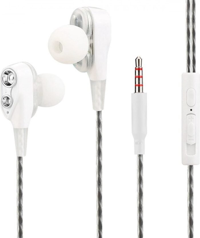 Fontastic 255151 In-Ear Headset - Oordopjes - HD Geluid - Dual Driver - Wit