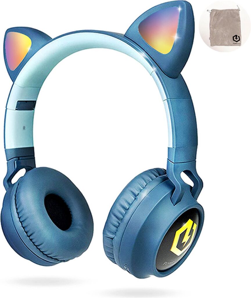 PowerLocus Buddy Draadloze On-Ear Koptelefoon voor Kinderen - Blauw