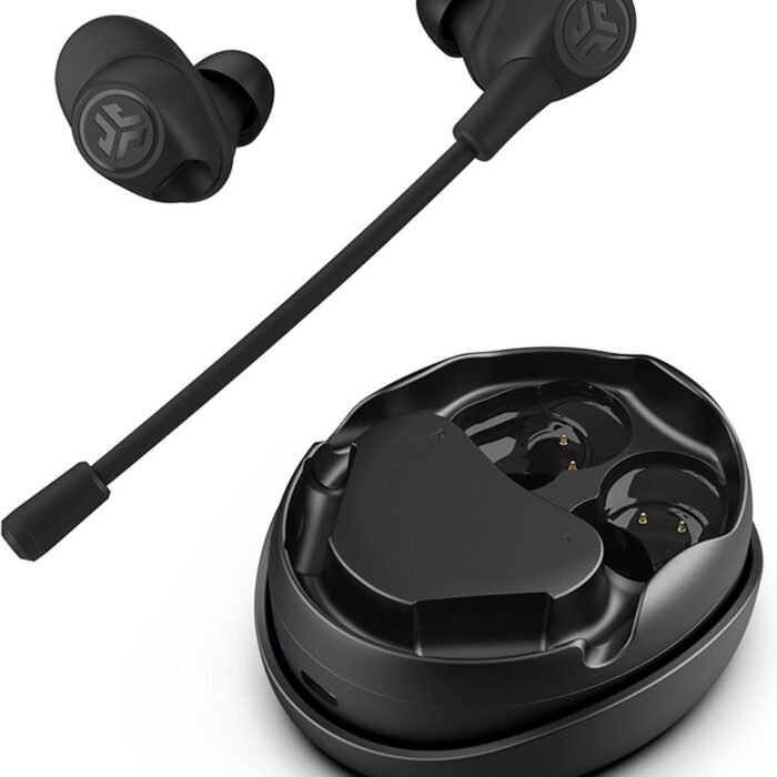 JLab Work Buds Draadloze Oordopjes - Bluetooth Oortjes - Afneembare Boommicrofoon - 55+ uur afspeeltijd - USB Type-C Oplaaddock