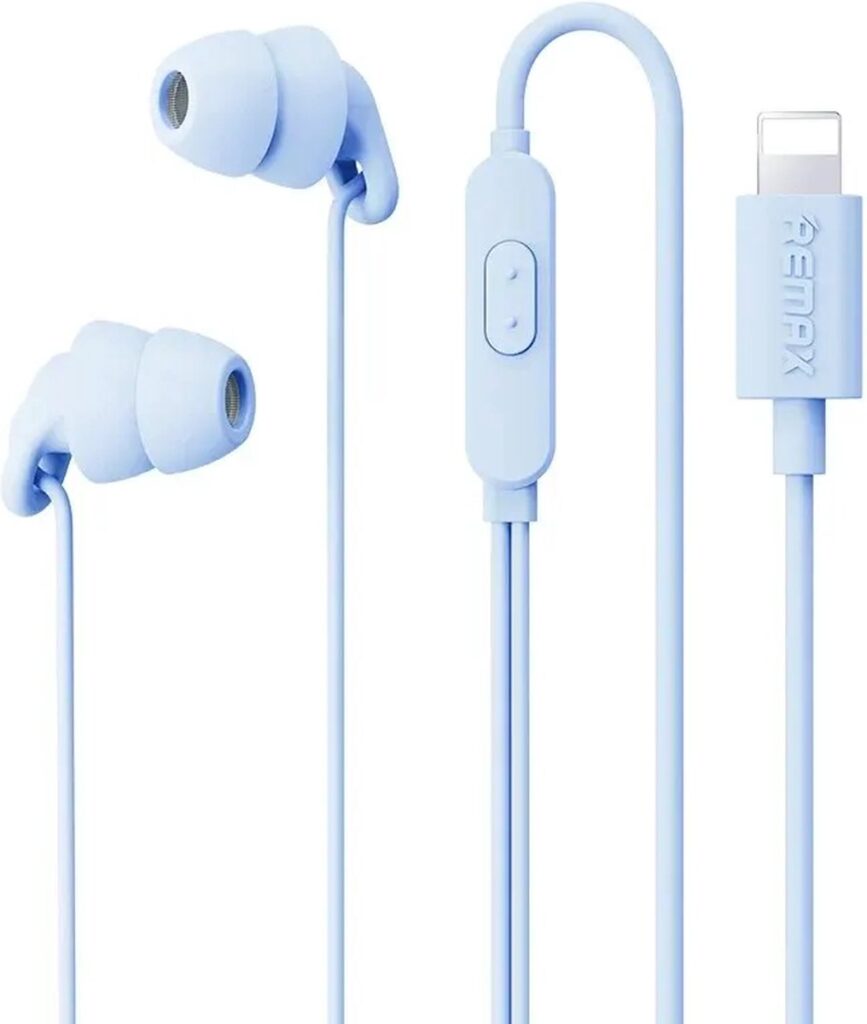 DrPhone SilencePro - Comfortabele Lightning - In-Ear Oordoppen met Passieve Ruisonderdrukking en Kristalhelder Geluid – Blauw