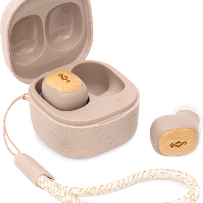 House of Marley Smile Jamaica TWS Draadloze oordopjes - Bluetooth - 14 uur speeltijd - Met Microfoon - Oortjes Draadloos - Gemaakt van Duurzame Materialen - Cream