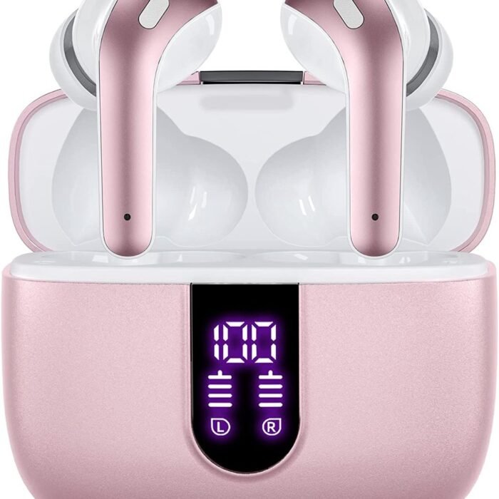 Draadloze hoofdtelefoon met microfoon en touchbediening Roze