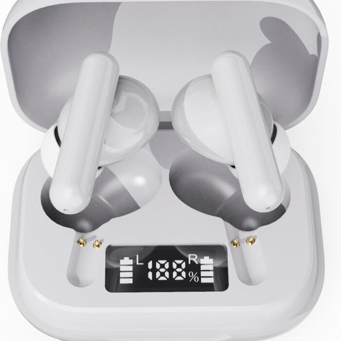 Denver Draadloze Oordopjes met Oplaad Case - Earbuds Wireless - Touch Control - Batterij Indicator - Bluetooth - TWE38 - Wit