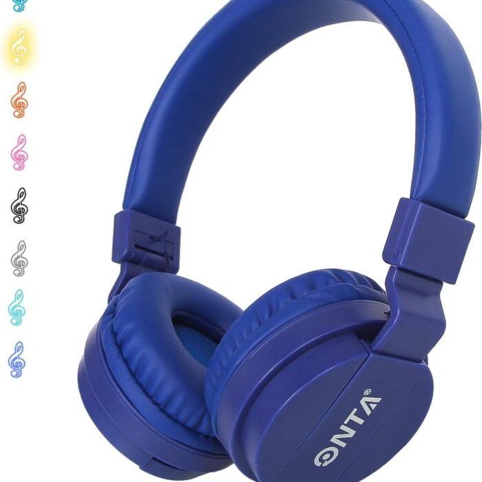 StayPowered Kinderhoofdtelefoon - Perfect Geluid en Comfort voor Jonge Luisteraars - Lichtgewicht - Opvouwbaar Design - Superzachte Oorkussens - Verstelbare Hoofdband - Krachtige 40 mm Drivers - Blauw - Levering Sneller dan Aangegeven!