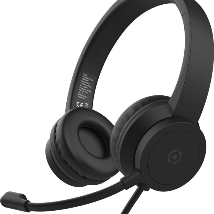 Black Label bedrade hoofdtelefoon met verstelbare microfoon