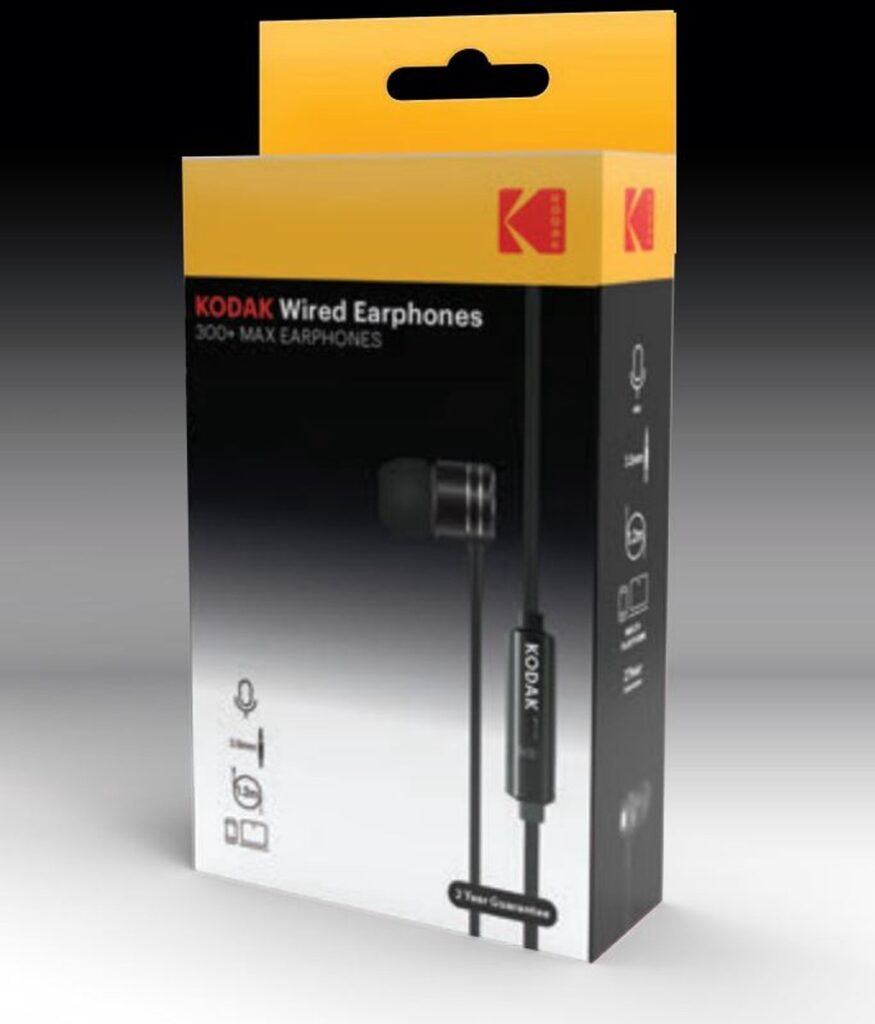 Kodak - 300+ - Max - Wired Earphones - Bedrade Koptelefoon met Microfoon en Afstandsbediening - 3.5MM - 1.2M