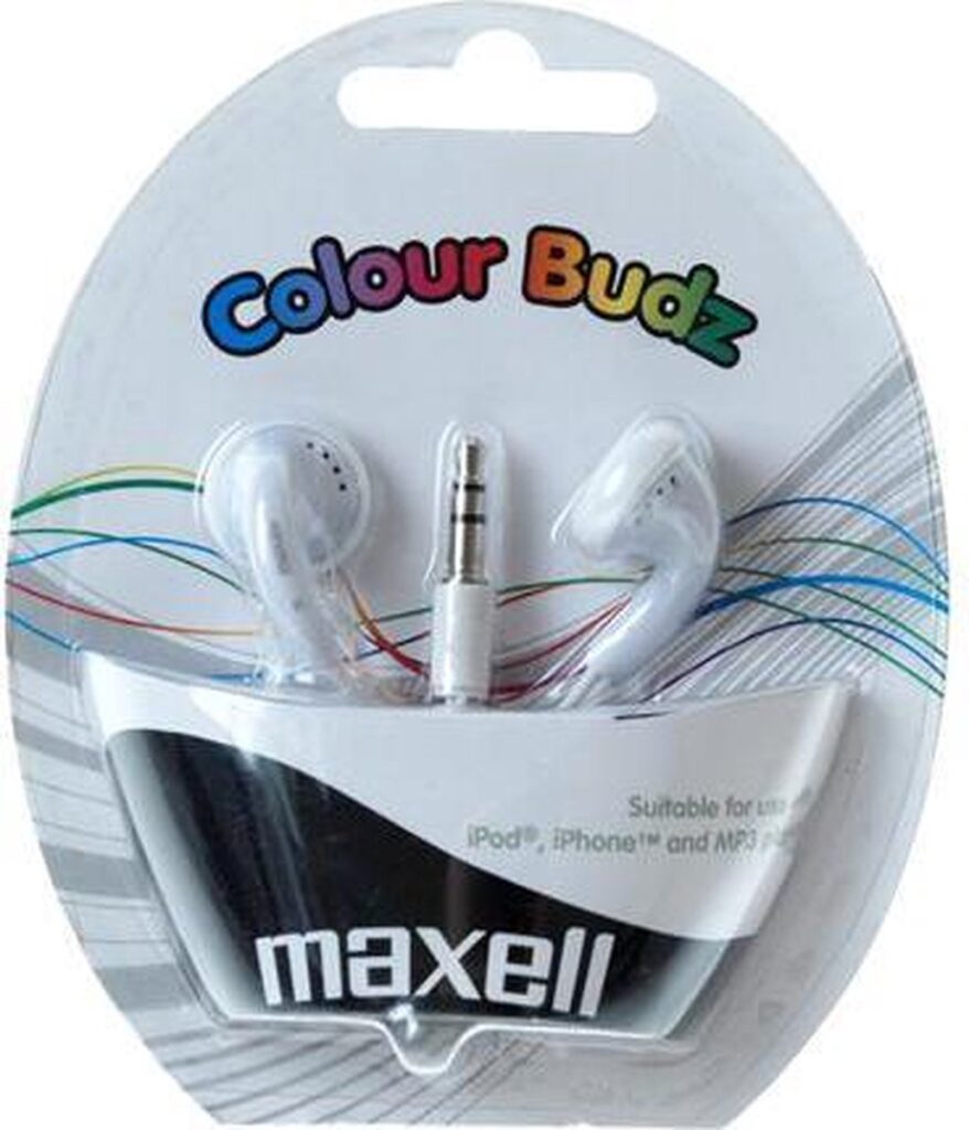 Maxell Colour Budz Intraauraal - In-ear koptelefoon - wit