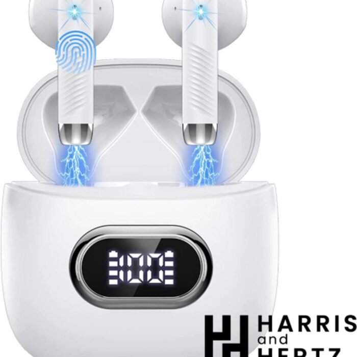 Wireless Earbuds - Draadloze Oordopjes Met Bluetooth 5.3 - USB-C - wit Harris and Hertz