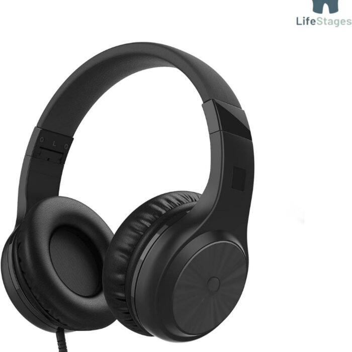 LifeStages - Koptelefoon Met Draad - Bedrade Hoofdtelefoon - Over-Ear Hoofdtelefoon - 120cm Kabel - Opvouwbaar Ontwerp - Passieve Geluidsisolatie