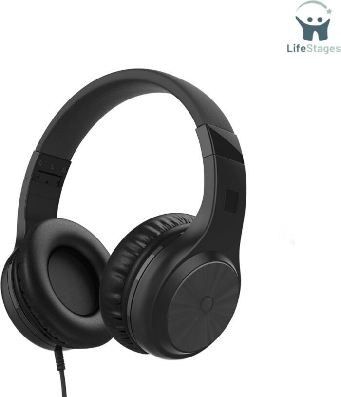 LifeStages - Koptelefoon Met Draad - Bedrade Hoofdtelefoon - Over-Ear Hoofdtelefoon - 120cm Kabel - Opvouwbaar Ontwerp - Passieve Geluidsisolatie