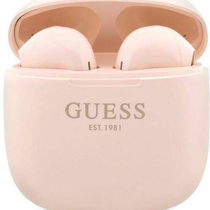 Guess TWS True Wireless Script Logo - Bluetooth In-ear Oordopjes - Roze