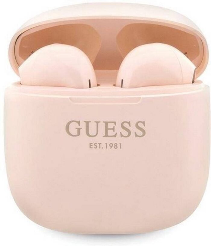 Guess TWS True Wireless Script Logo - Bluetooth In-ear Oordopjes - Roze