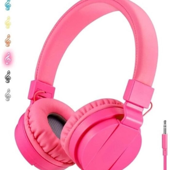 StayPowered Kinderhoofdtelefoon - Perfect Geluid en Comfort voor Jonge Luisteraars - Lichtgewicht - Opvouwbaar Design - Superzachte Oorkussens - Verstelbare Hoofdband - Krachtige 40 mm Drivers - Roze - Levering Sneller dan Aangegeven!