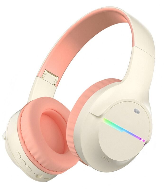 KINSI Draadloze Gaming Headset met RGB-Verlichting - Bluetooth Hoofdtelefoon voor Gamen & Sport, HIFI Geluid