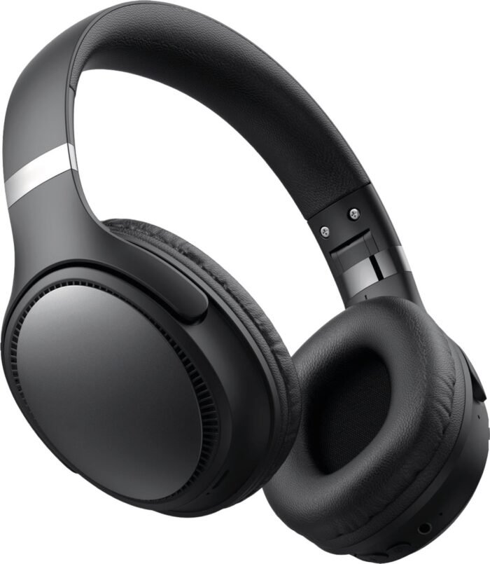 Koptelefoon Bluetooth - Draadloze Koptelefoon - Koptelefoon Draadloos met Microfoon - 55+ Uur Batterijduur - Over Ear - Passieve Noise Cancelling - Inklapbaar - Zwart