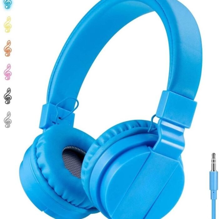 StayPowered Kinderhoofdtelefoon - Perfect Geluid en Comfort voor Jonge Luisteraars - Lichtgewicht - Opvouwbaar Design - Superzachte Oorkussens - Verstelbare Hoofdband - Krachtige 40 mm Drivers - Blauw - Levering Sneller dan Aangegeven!