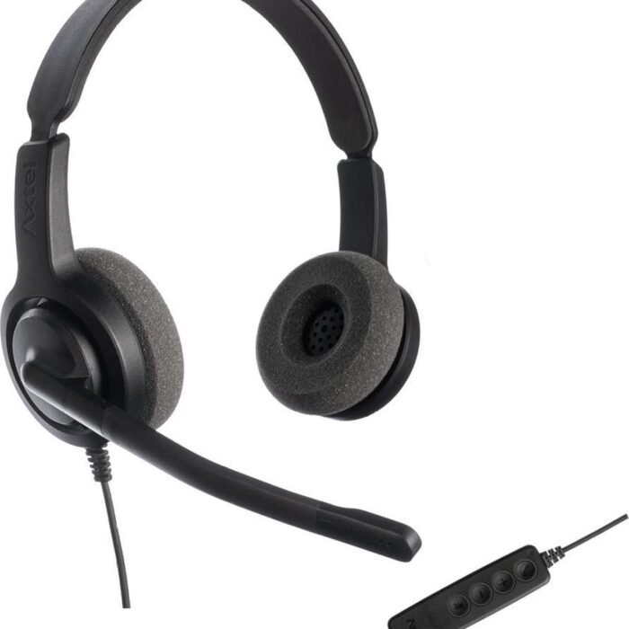 Axtel Voice UC28 duo NC USB koptelefoon voor PC/Laptop | Office Headset, Thuiswerk en Muziek | Skype for Business