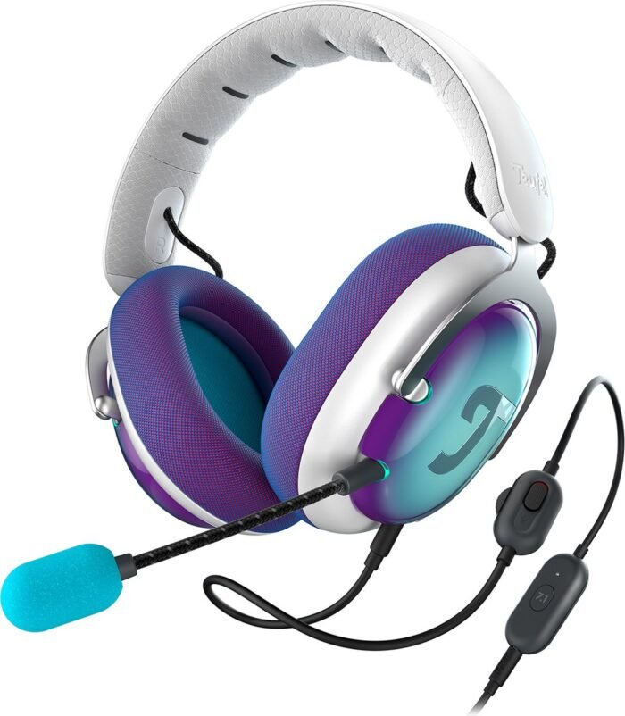 Teufel ZOLA - Bedrade over-ear gaming headset - Home-office - 7.1 binaurale surround sound - Light Grey Grape & Aqua