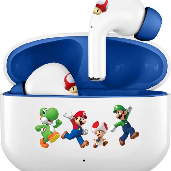 Super Mario - Friends - draadloze oordopjes - met oplaadcase - touch control - extra eartips - TWS earpods bluetooth