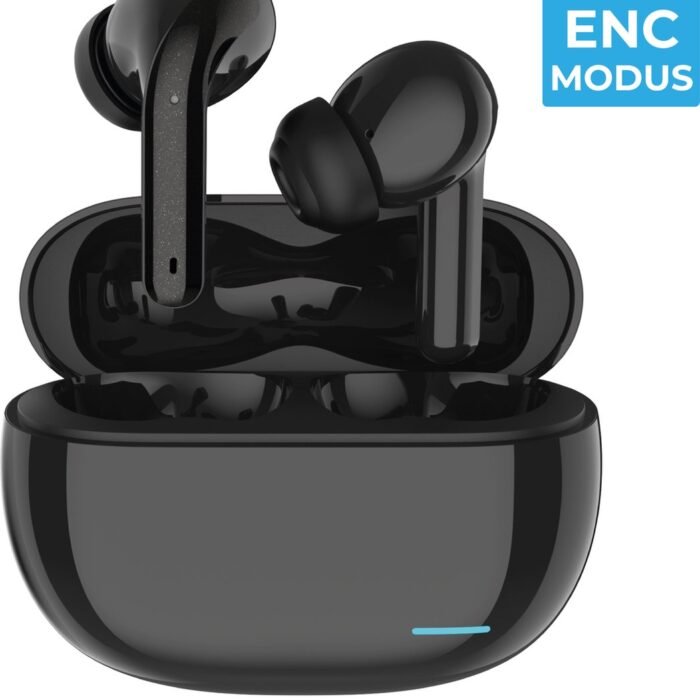 Nubex® Draadloze Oordopjes met Oplaadcase - Bluetooth 5.3 - Oordopjes Draadloos - Sport Earbuds - ENC - Oortjes draadloos - Zwart