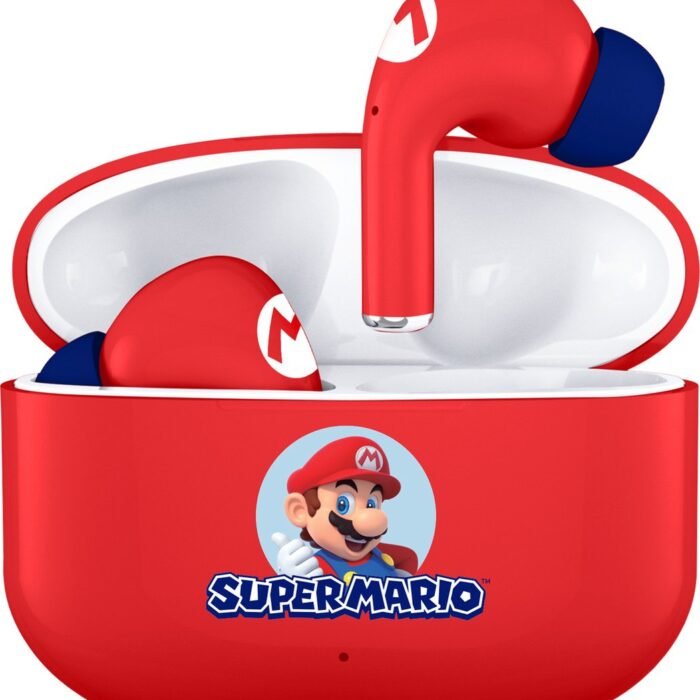 Super Mario - draadloze oordopjes - met oplaadcase - touch control - extra eartips - TWS earpods bluetooth