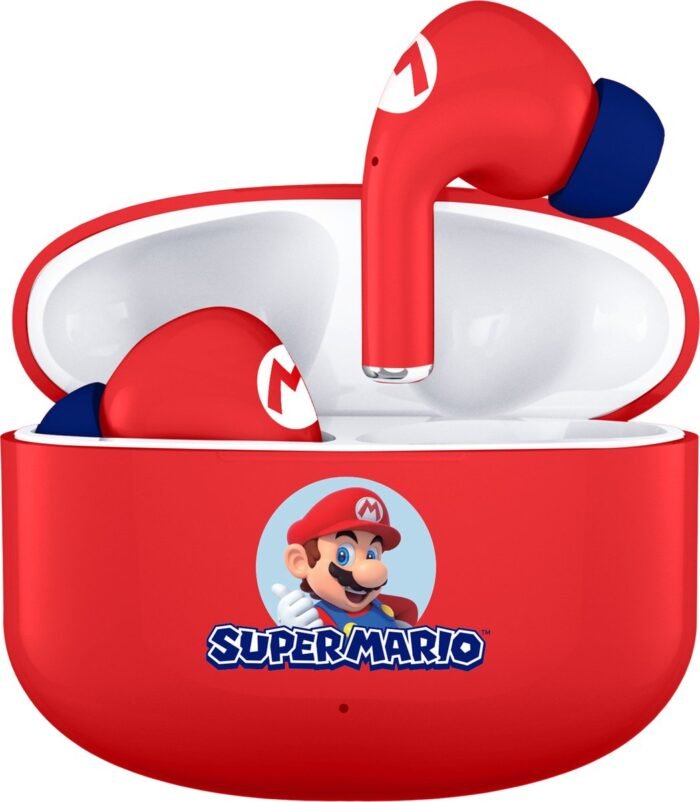 Super Mario - draadloze oordopjes - met oplaadcase - touch control - extra eartips - TWS earpods bluetooth