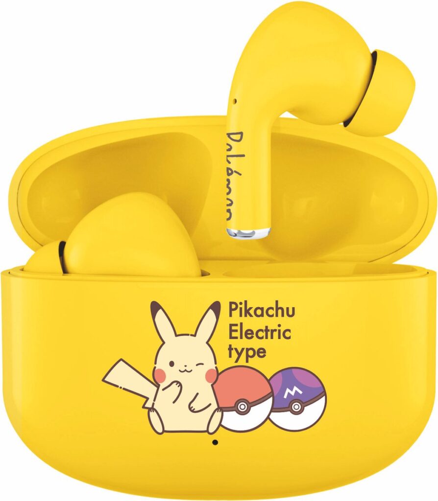 Pokémon - Electric - draadloze oordopjes - met oplaadcase - touch control - extra eartips - TWS earpods bluetooth