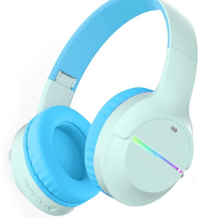 KINSI Draadloze Gaming Headset met RGB-Verlichting - Bluetooth Hoofdtelefoon voor Gamen & Sport, HIFI Geluid