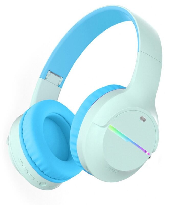 KINSI Draadloze Gaming Headset met RGB-Verlichting - Bluetooth Hoofdtelefoon voor Gamen & Sport, HIFI Geluid