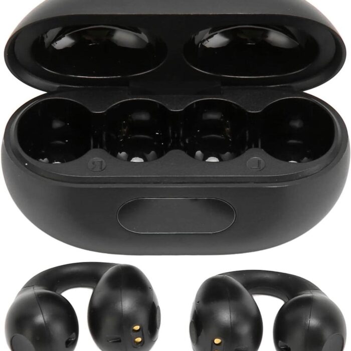Beengeleiding Draadloze Hoofdtelefoon - Stereo Ruisonderdrukking Touch Control - Bluetooth 5.3 Clip-on Oortelefoon met Oplaadkabel en Oplaadetui