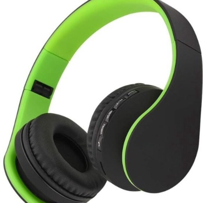 StayPowered Bluetooth Koptelefoon - HiFi Geluid voor Een Ongekende Muziekbeleving - Draadloos of Bekabeld - Ingebouwde Microfoon - Micro-SD en FM-Radio - Comfortabele Memory Foam Oorkussens - Zwart/Groen - Levering Sneller dan Aangegeven!