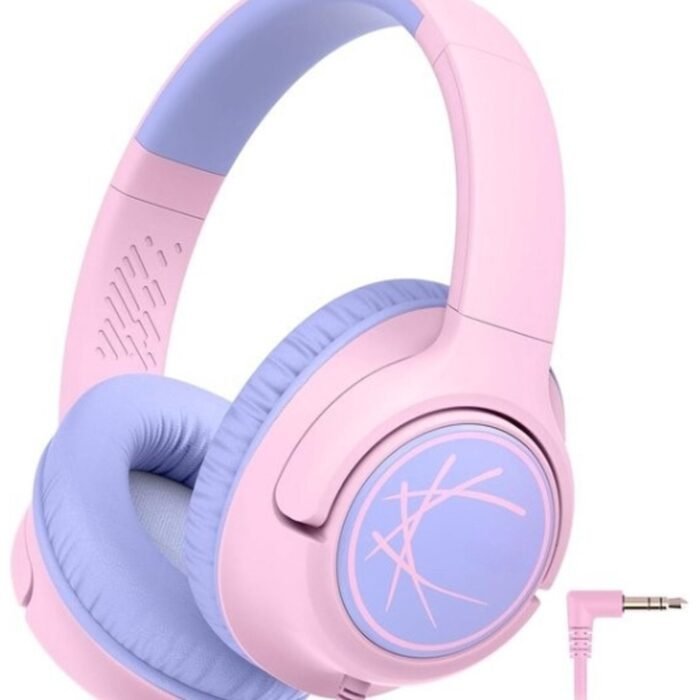 StayPowered Kinderheadset - Gehoorbescherming en Gemoedsrust Gecombineerd! - met Volumebegrenzing - Kristalhelder Stereogeluid - Draaibare Oorschelpen - Verstelbare Hoofdband - Compact Design - Roze - Levering Sneller dan Aangegeven!